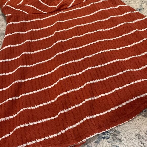 Bohemian Red Orange Striped Tank Dress - Picture 3 of 10